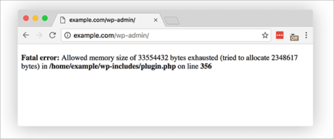 erro de tamanho de memória limitado no wordpress