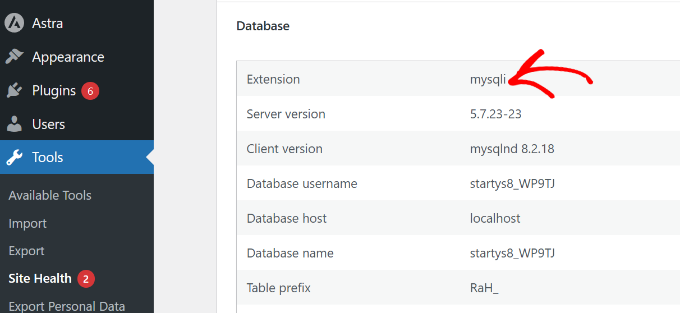 Look for extension info in database Look for extension info in database