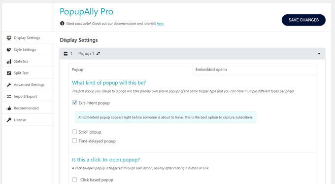 Configure PopupAlly settings Configure PopupAlly settings