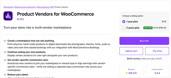 Product Vendors for WooCommerce Product Vendors for WooCommerce