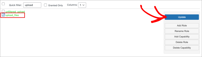 atualizar função de usuário no wordpress
