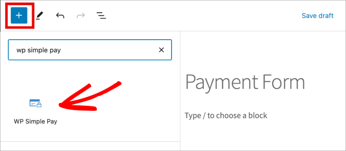 WP Simple Pay Block