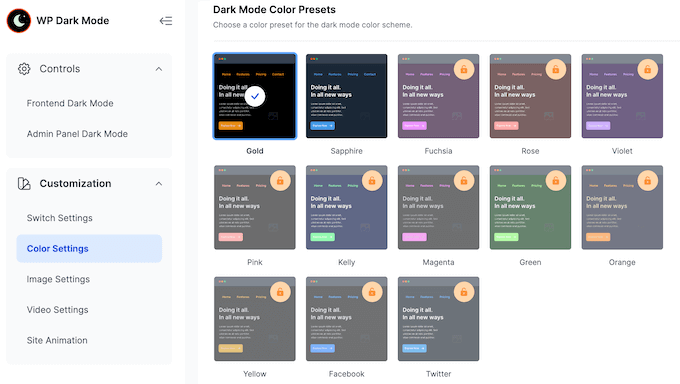 Choosing a color preset for your WordPress dark mode Choosing a color preset for your WordPress dark mode