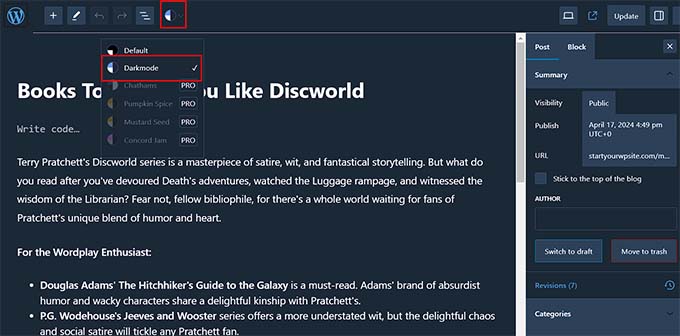 How to enable dark mode in the WordPress block editor How to enable dark mode in the WordPress block editor