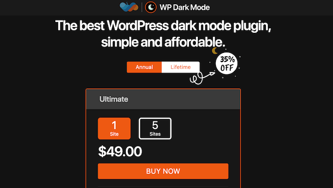 WP Dark Mode's pricing and plans WP Dark Mode's pricing and plans
