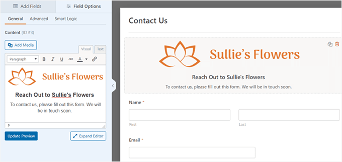 Rich media forms Rich media forms