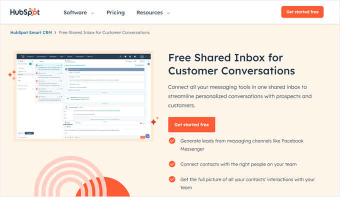 HubSpot's shared inbox service HubSpot's shared inbox service