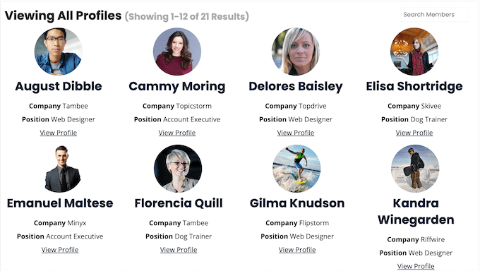 Creating an employee or members directory Creating an employee or members directory