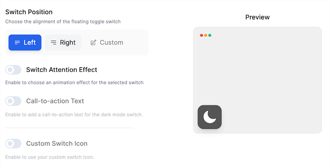 Changing the position of a toggle on your WordPress website, blog, or online marketplace Changing the position of a toggle on your WordPress website, blog, or online marketplace