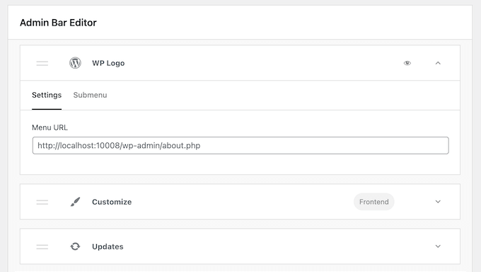 Personalizzazione della barra di amministrazione di WordPress