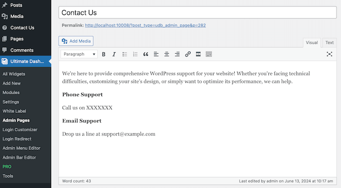 Creazione di pagine personalizzate per la tua area di amministrazione di WordPress