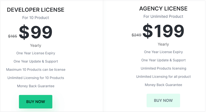 Elite Licenser fiyatlandırması ve planları