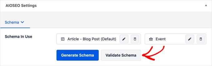 Validating Schema in AIOSEO Validating Schema in AIOSEO