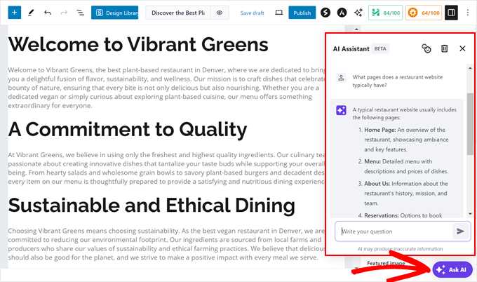 El chatbot beta de IA de Hostinger para WordPress El chatbot beta de IA de Hostinger para WordPress