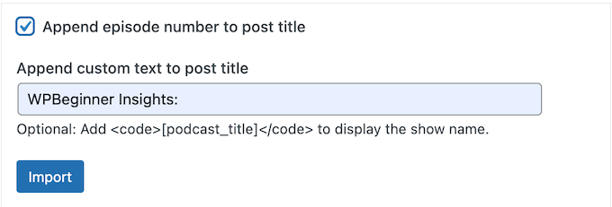 Lägg automatiskt till podcastavsnitt som WordPress-blogginlägg