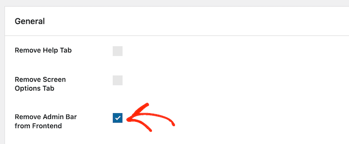 Come rimuovere la barra di amministrazione di WordPress