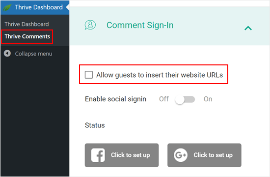 Preventing commenters from inserting their website URL with Thrive Comments Preventing commenters from inserting their website URL with Thrive Comments