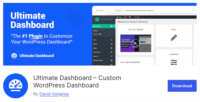 Il plugin di amministrazione WordPress Ultimate Dashboard