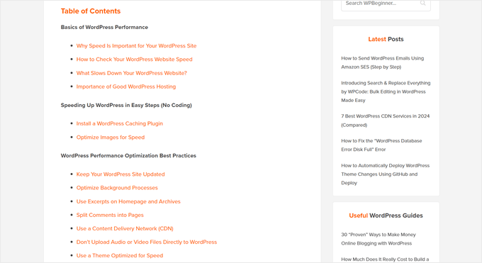 WPBeginner's article on how to boost WordPress speed and performance WPBeginner's article on how to boost WordPress speed and performance