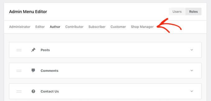 Come creare menu basati sul ruolo dell'utente