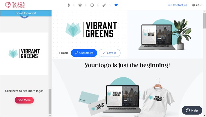 Ejemplo de logotipos hechos con Tailor Brands Ejemplo de logotipos hechos con Tailor Brands