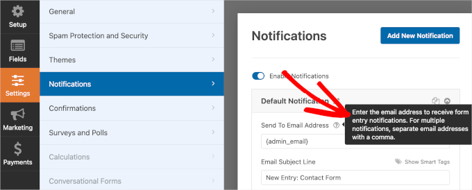 wpadminarea-wpforms-settings-notifications Setting multiple email recipients in WPForms
