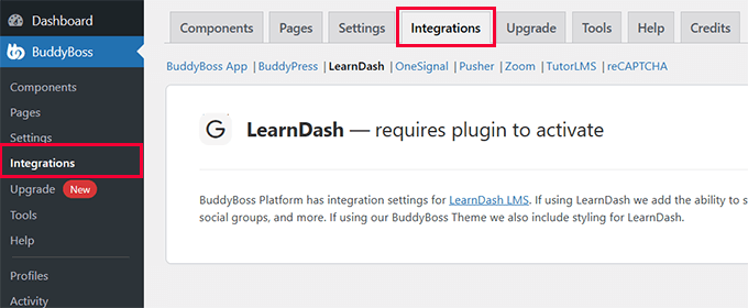 Intégration BuddyBoss Intégration BuddyBoss