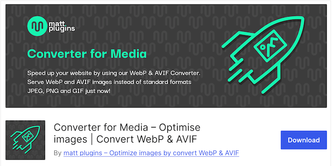 Wtyczka WordPress Converter for Media