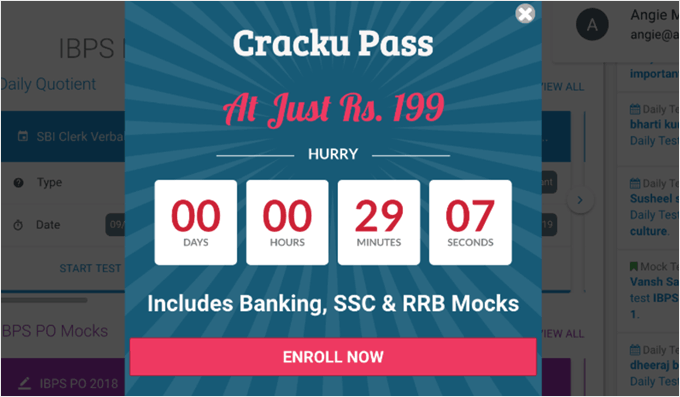 Cracku's countdown timer Cracku's countdown timer