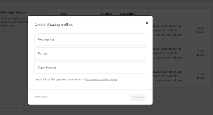 Çevrimiçi bir pazar yeri veya WordPress web sitesi için gelişmiş kargo yöntemleri oluşturma