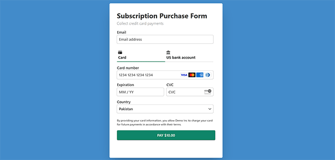 subscriptionfoSubscription form previewrm Subscription form preview
