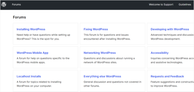 WordPress forum