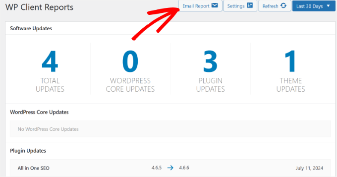 Invia report clienti Invia report clienti