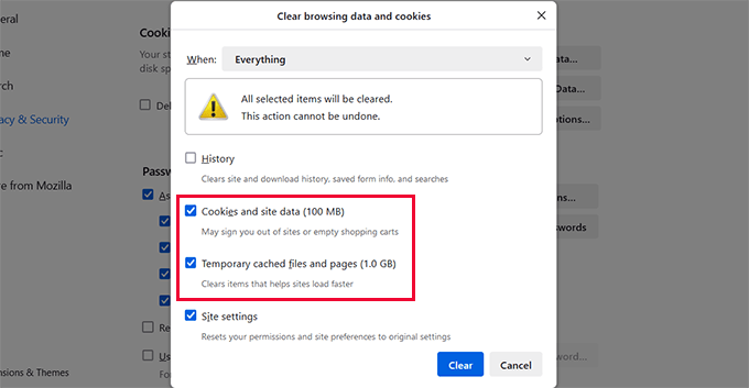 Supprimer les cookies de navigation dans Firefox Supprimer les cookies de navigation dans Firefox