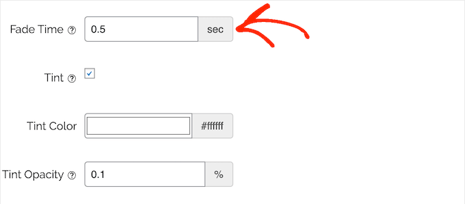 Fine-tuning the fade effect in a WordPress animation Fine-tuning the fade effect in a WordPress animation