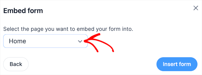 Choosing a page to embed Formidable Forms Choosing a page to embed Formidable Forms