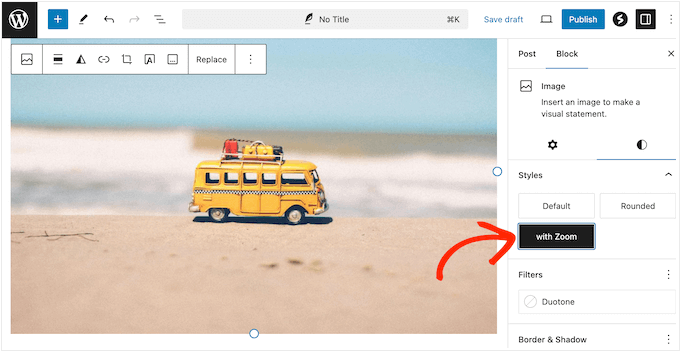 Added a zoomed-in effect to images in WordPress blog posts and pages Added a zoomed-in effect to images in WordPress blog posts and pages