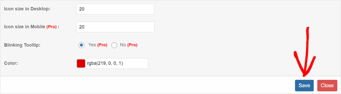 Modificarea dimensiunii pictogramei hotspot cu pluginul Image Hotspot