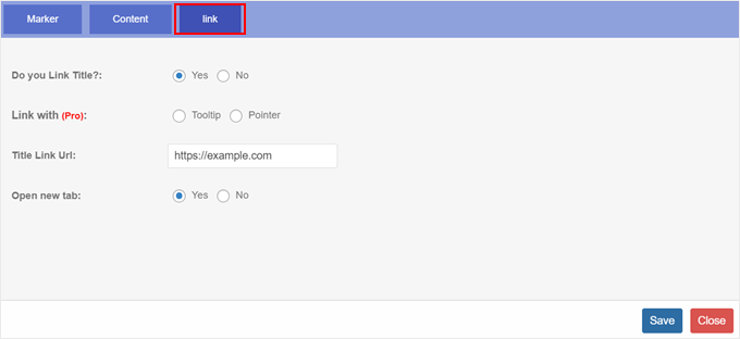 Adăugarea unui link la textul tooltip-ului hotspot-ului cu pluginul Image Hotspot