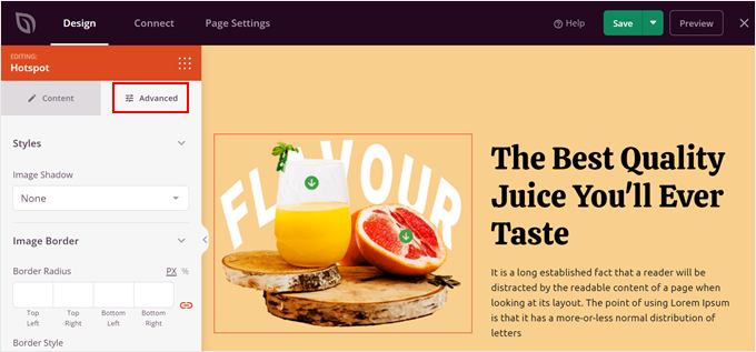 Configurarea setărilor avansate ale blocului SeedProd