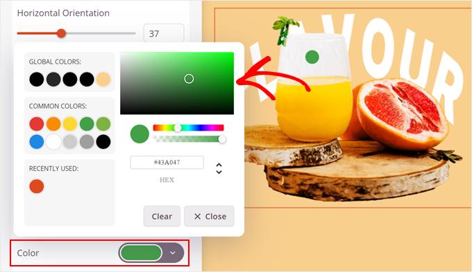 Schimbarea culorii punctului de interes în SeedProd