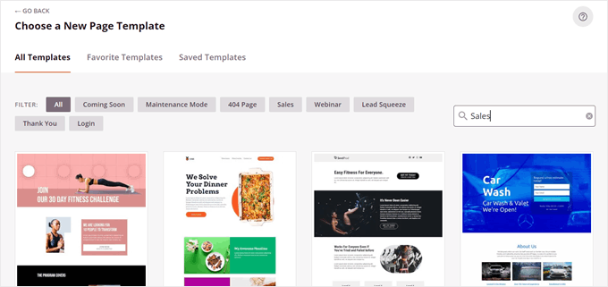 Biblioteca de șabloane SeedProd