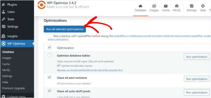 Nettoyer et optimiser la base de données Nettoyer et optimiser la base de données