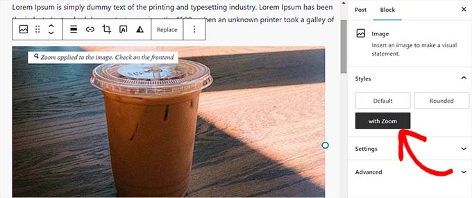 Adding a zoom effect to an image in a WordPress page or post Adding a zoom effect to an image in a WordPress page or post
