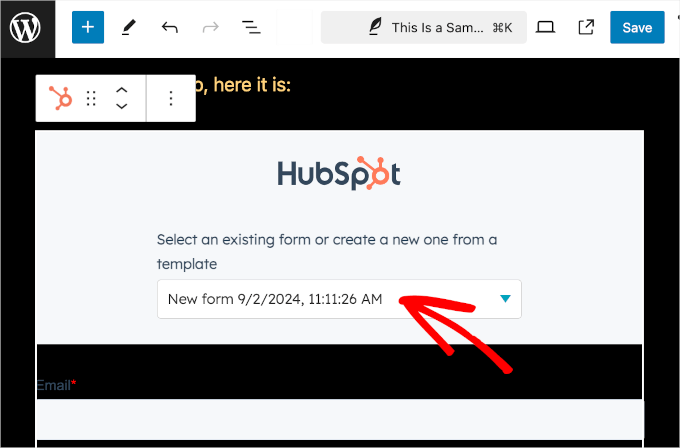 HubSpot form embedded HubSpot form embedded