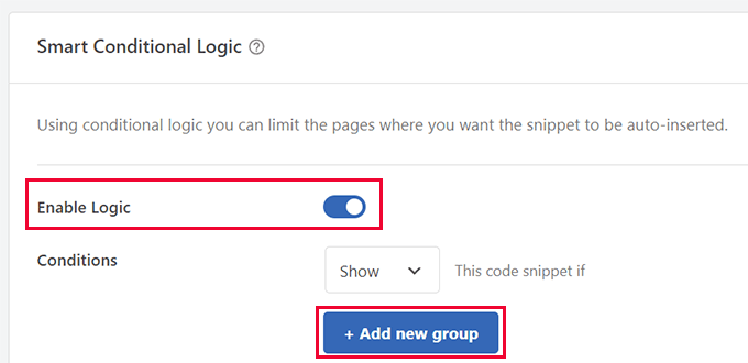 Custom Code conditional logic Custom Code conditional logic