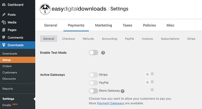 Enable Stripe EDD Enabling Stripe in Easy Digital Downloads