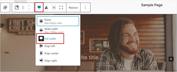Making the image full width in full site editor Making the image full width in full site editor