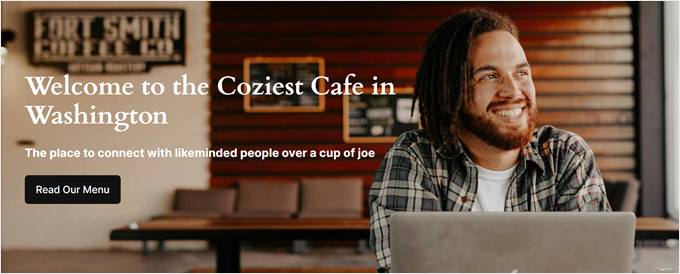 fse-example-min Example of a hero image made with full site editor