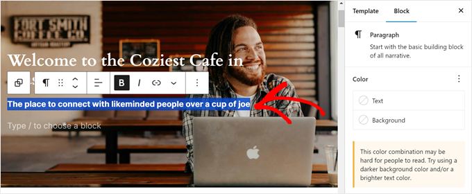 Adding a subheadline for the hero section in full site editor Adding a subheadline for the hero section in full site editor
